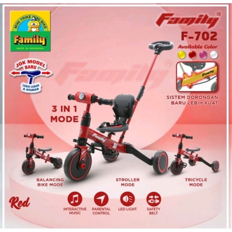 SEPEDA RODA TIGA FAMILY F-702 3-1