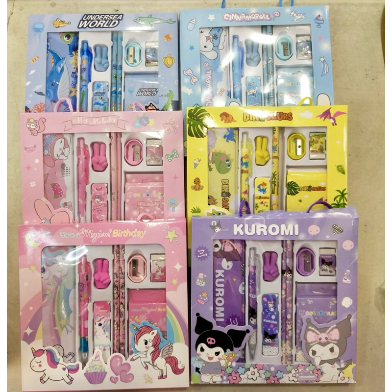 

PAKET SET ALAT TULIS 8in1 1821 KARAKTER KUROMI MELODY CINNAMOROLL//STATIONARY SET