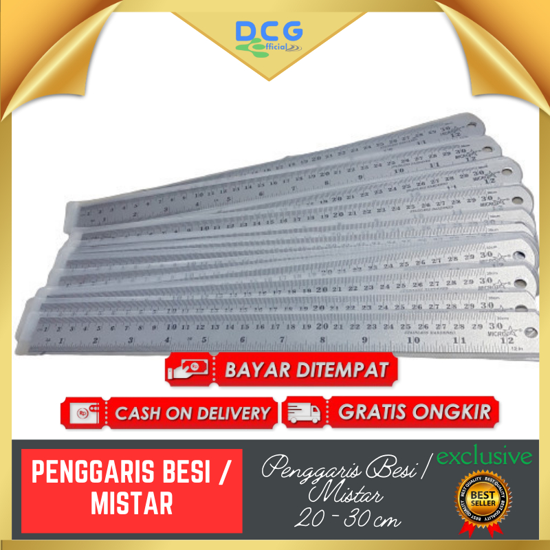 

Penggaris Besi / Mistar 20 - 30 cm