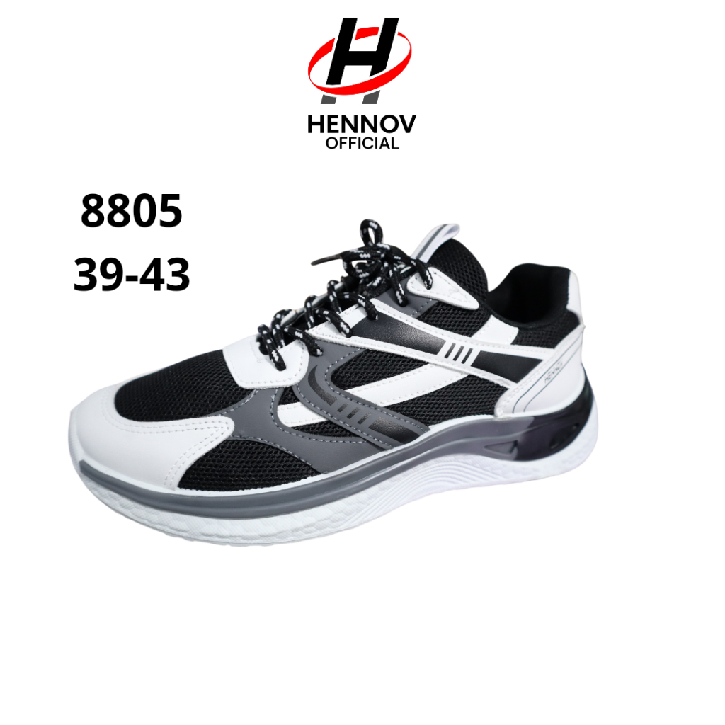 Hennov sepatu fashion pria dan wanita sporty kekinian 8805