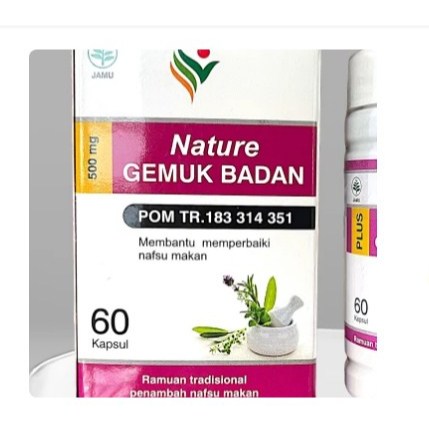 Nature gemuk badan Kapsul Gemuk Badan - Penambah Berat Badan Isi 60 Kapsul