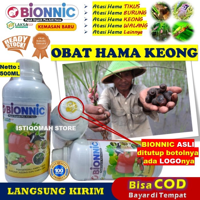 OBAT AMPUH Atasi Hama Keong Sawah BIONNIC 500ML Pupuk Obat Semprot Pembasmi Hama Keong Sawah Paling 