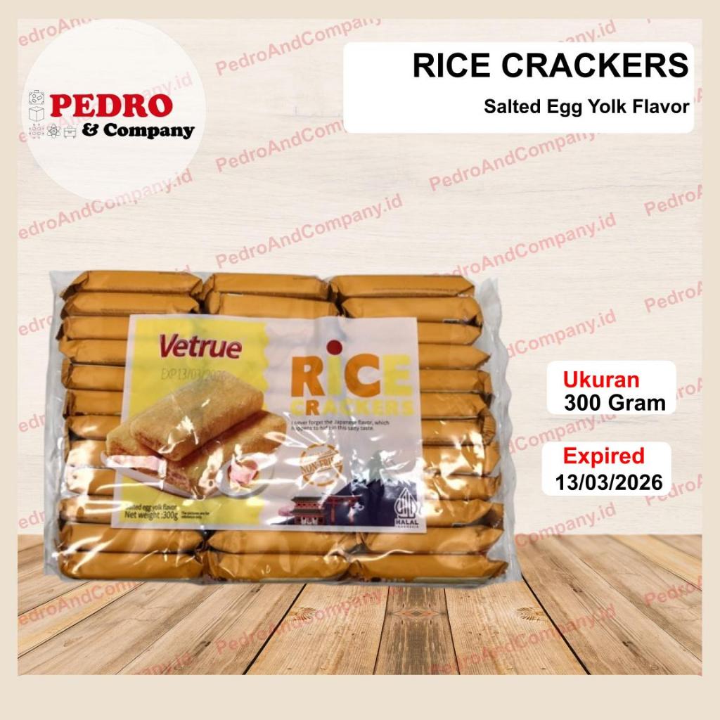 

Vetrue Rice Crackers SALEDTED EGG YOLK FLAVOR 300 gram BISKUIT BERAS SNACK rice crackers