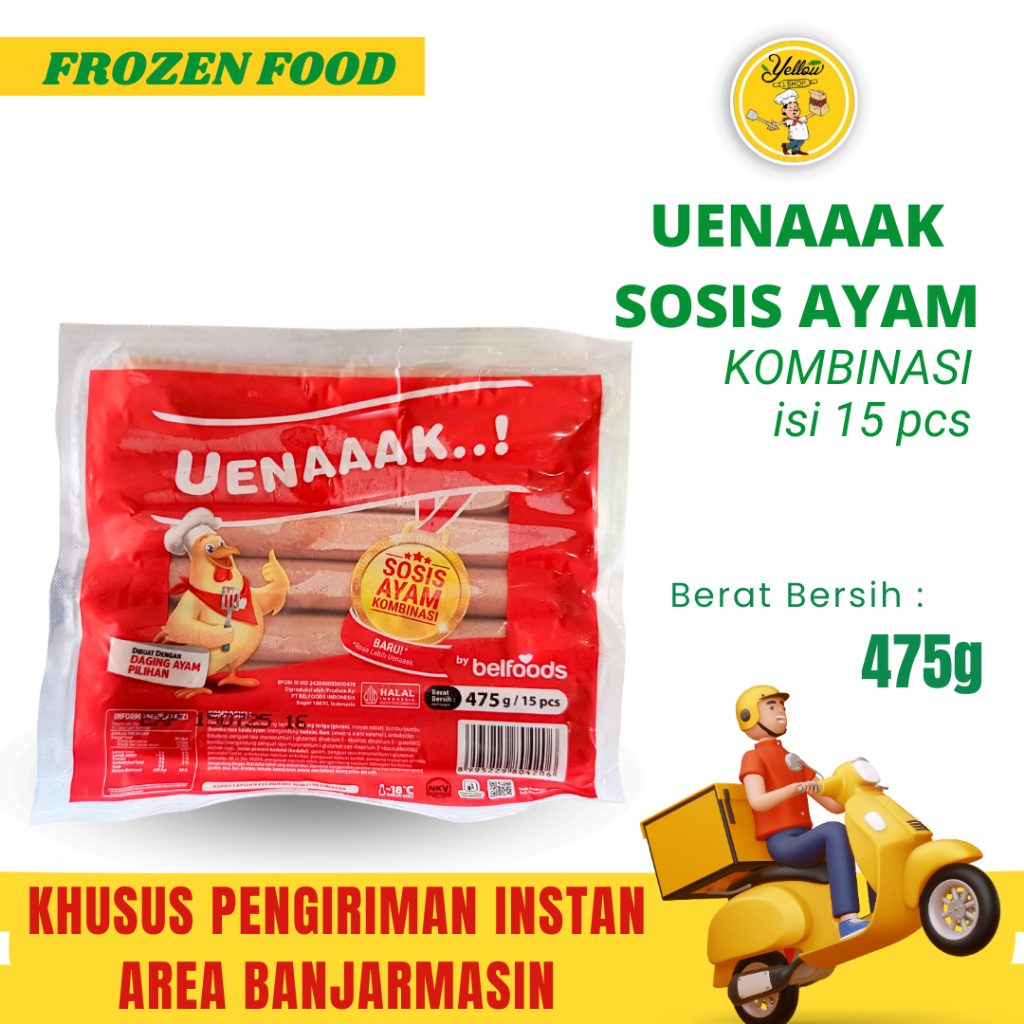 

BELFOODS UENAAAK SOSIS AYAM 475g / SOSIS AYAM FROZEN FOOD