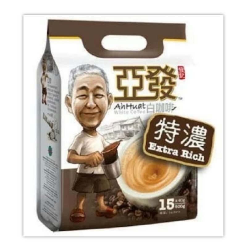 

Ah Huat Ahuat Coffee Extra Rich Lebih Kaw isi 15 Kopi Instant