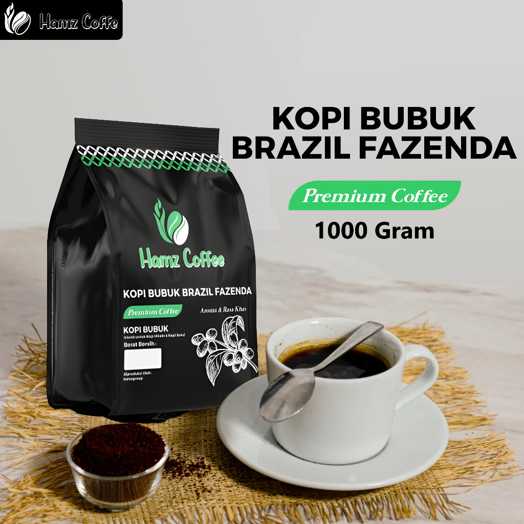 

Hamz Coffee - kopi bubuk brazil fazenda premium 1000gr