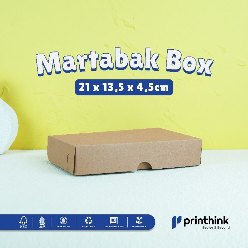 Dus Martabak Kraft Tahan Minyak – Box Martabak Polos / Packaging Makanan Food Grade