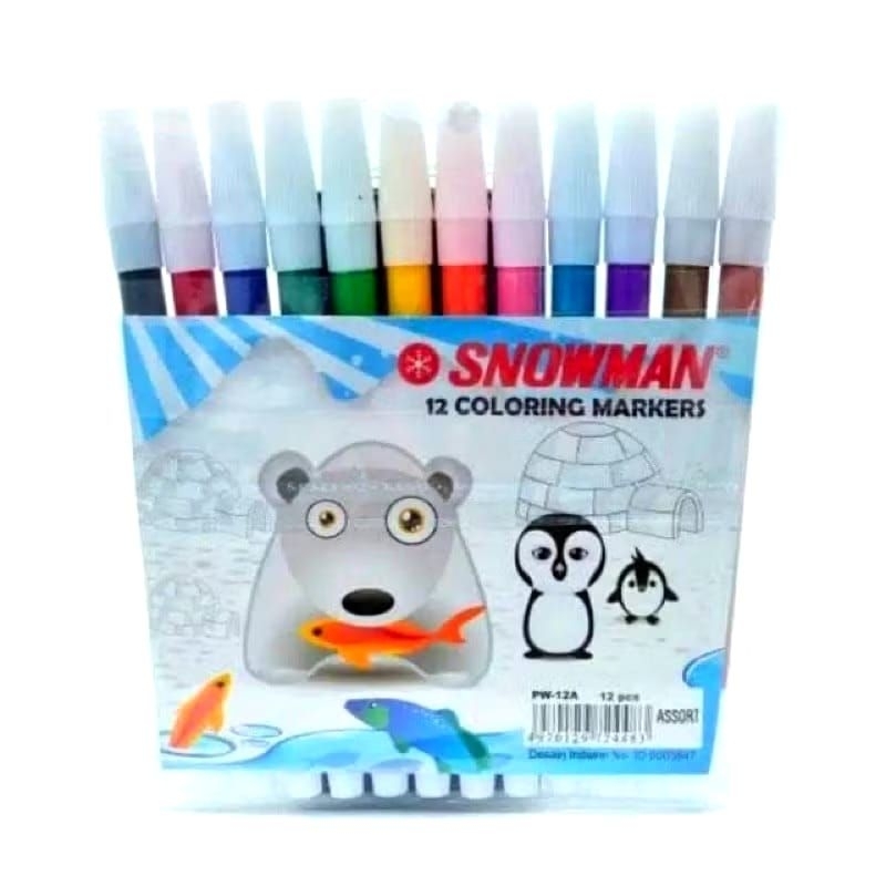 

Spidol SNOWMAN 12 warna / Snowman PW-12A/ Spidol Kecil