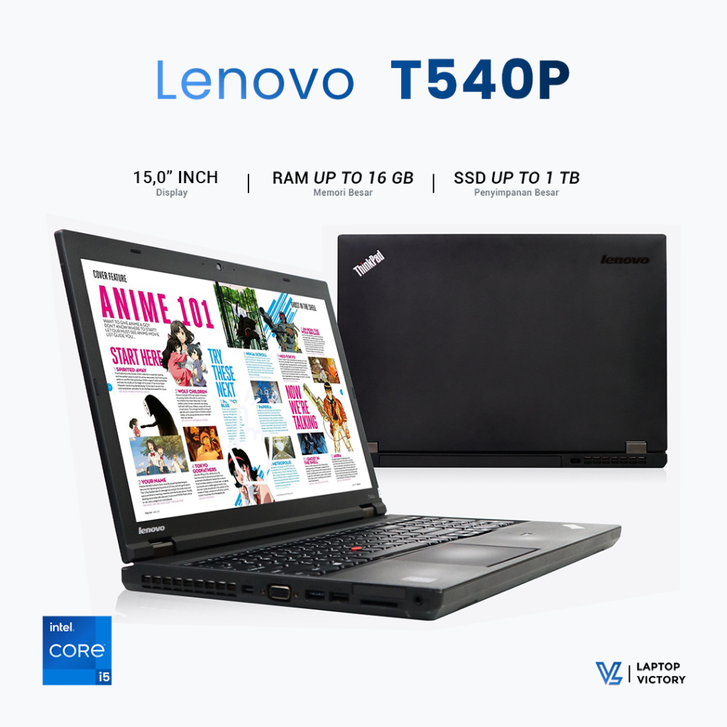 Lenovo Thinkpad T540P i7 Gen 4 | Layar Besar Cocok Dipake Kerja | Keyboard Nyaman | Mulus Bergaransi
