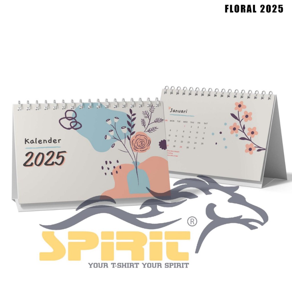 

KALENDER DUDUK 2025 " FLOWER THEME " / KALENDER MEJA 2025 KALENDER 2025 TERBARU A5