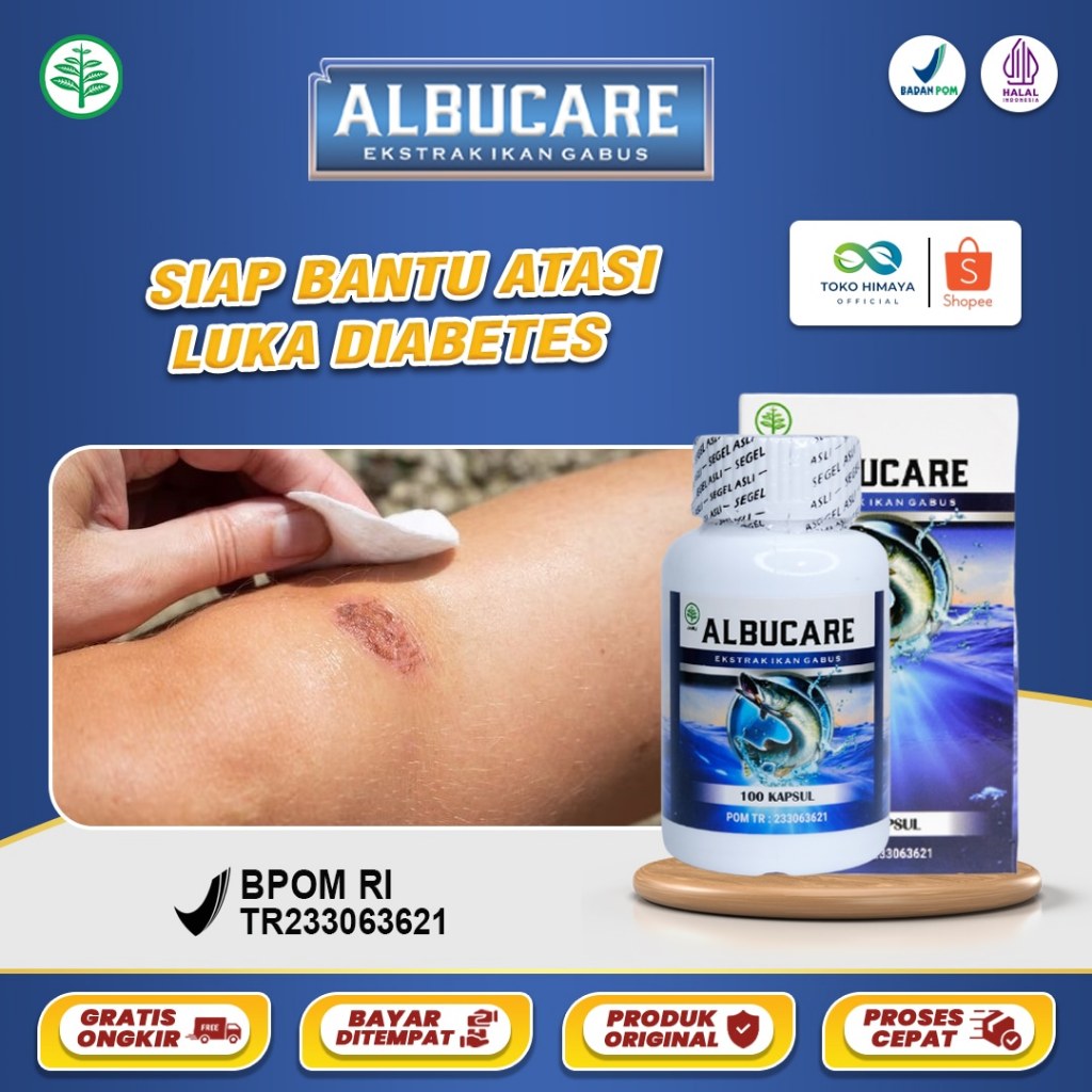 ALBUCARE Obat Pengering Luka Diabetes Basah / Kering Borok Diabetes Koreng Diabetes
