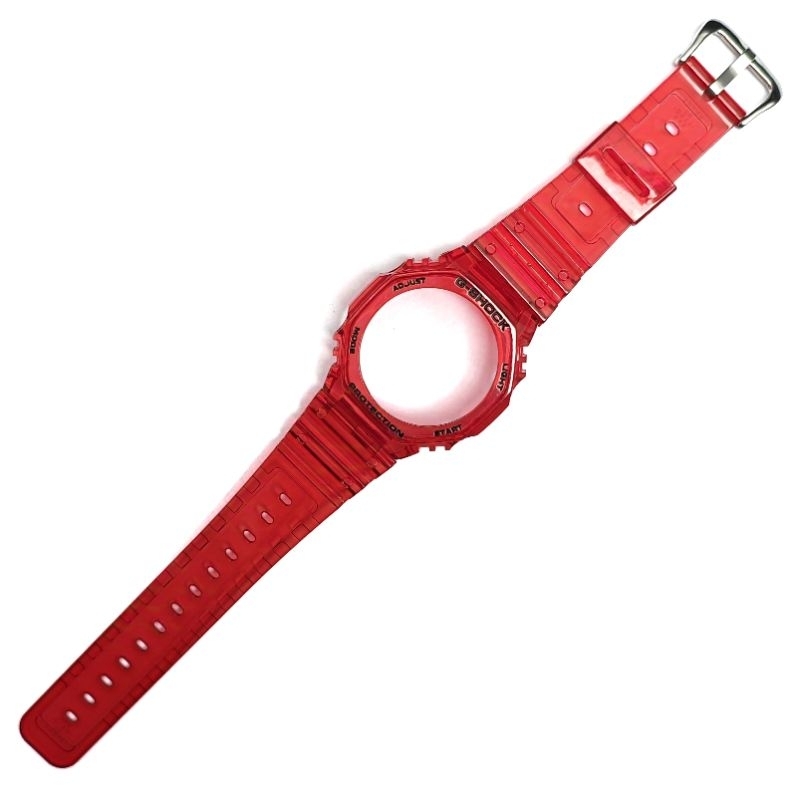 BNB STRAP BEZEL G SHOCK GSHOCK GA 2100 GA 2110 GA2100 RED GLOSSY TRANSPARAN