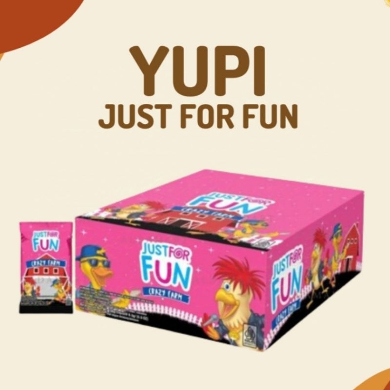 

GROSIR YUPI JUST FOR FUN BOX ISI 12 PCS | JUST FOR FUN CRAZY FARM ISI 24 PCS