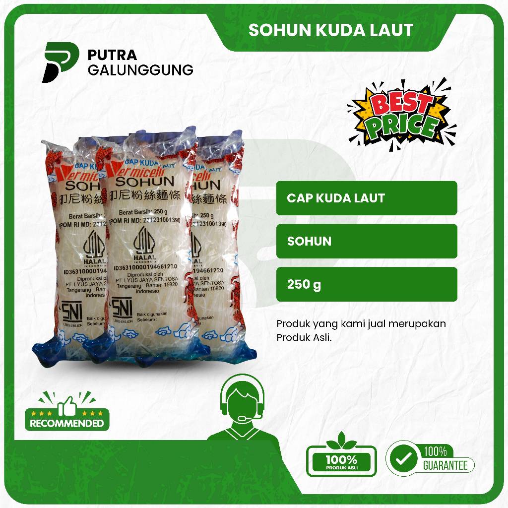 

Sohun Cap Kuda Laut 250 g Murah