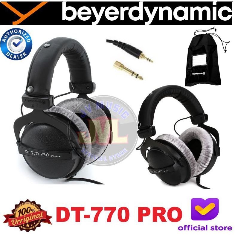 Beyerdynamic DT 770 Pro Headphone Studio Hitam 250Ω