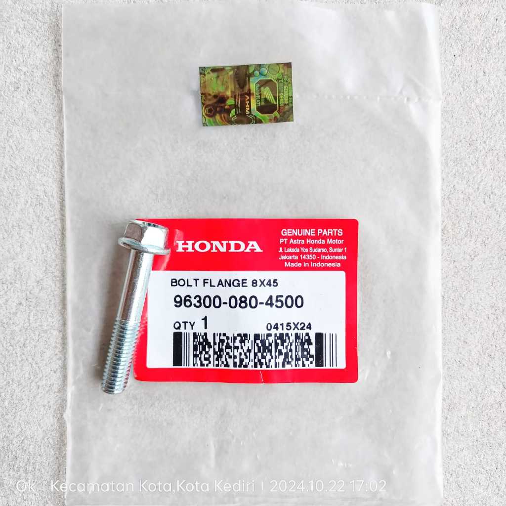 Bolt Flange 8×45 - Baut Knalpot Astrea Star-Prima Grand-Impressa-Legenda Supra X-Fit Win Nice Ori AH