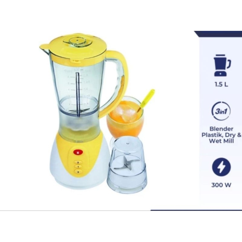 Blender Miyako BL-211 PLY | Blender Plastik Miyako BL 211 PLY - Blender 2in1 Miyako BL211PLY