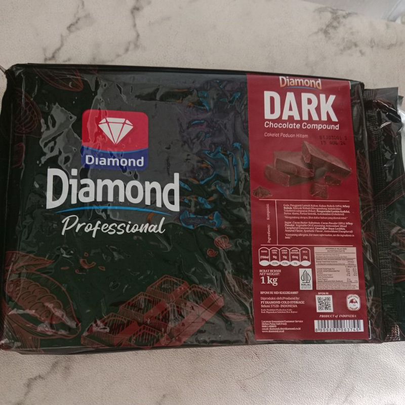 

DIAMOND DARK CHOCOLATE COMPOUND/ COKLAT BLOK COKLAT HITAM 1KG