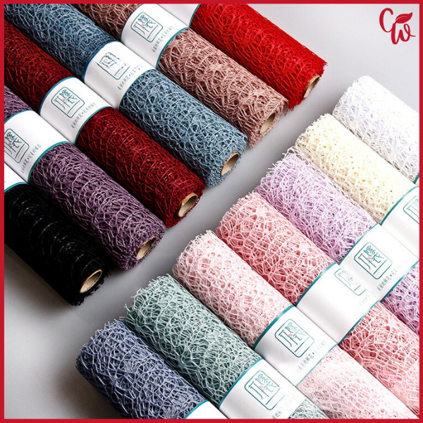 

ROLL Flower Mesh Jaring Spider Korea Wrapping Paper Kertas Buket Bunga Polynet KB6288