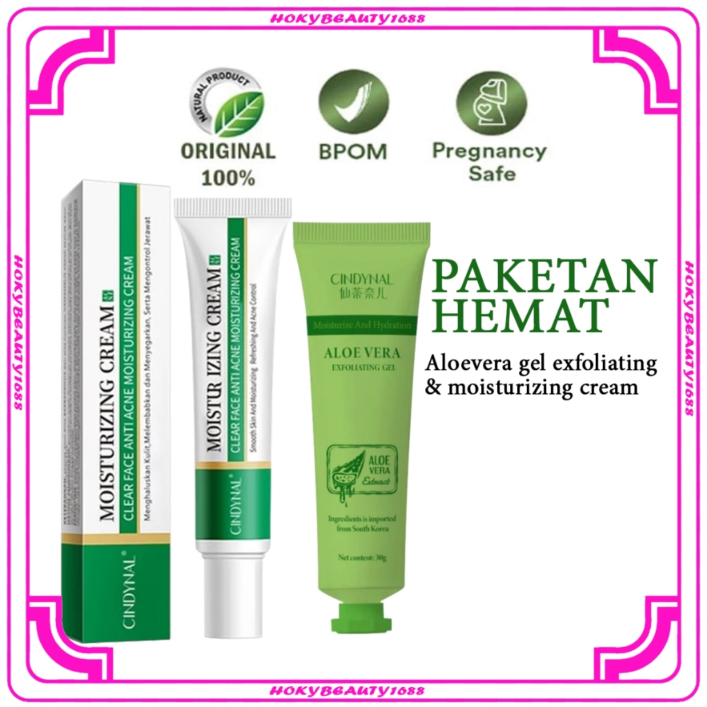 HB [ PAKETAN ] CINDYNAL Salep Obat Menghilangkan Jerawat Dan Bekas Jerawat & Cindynal Exfoliating Pe