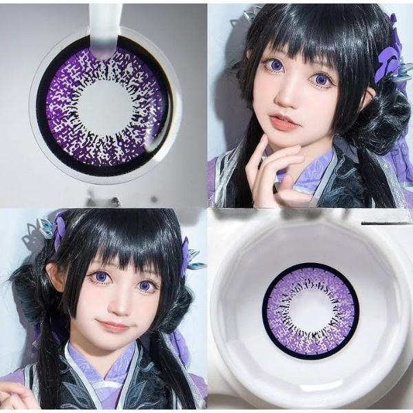 PINKINSOFTLENS My Blythe Eye Violet Lilac Ungu Softlens Cosplay Normal -0.00 Minus -10.00 1 Pasang L