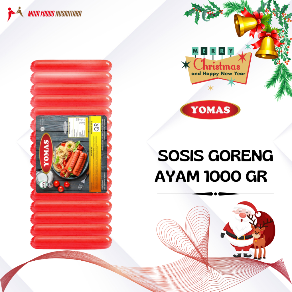 

YOMAS - SOSIS AYAM SELULOSE MERAH ISI 40 1000 GR