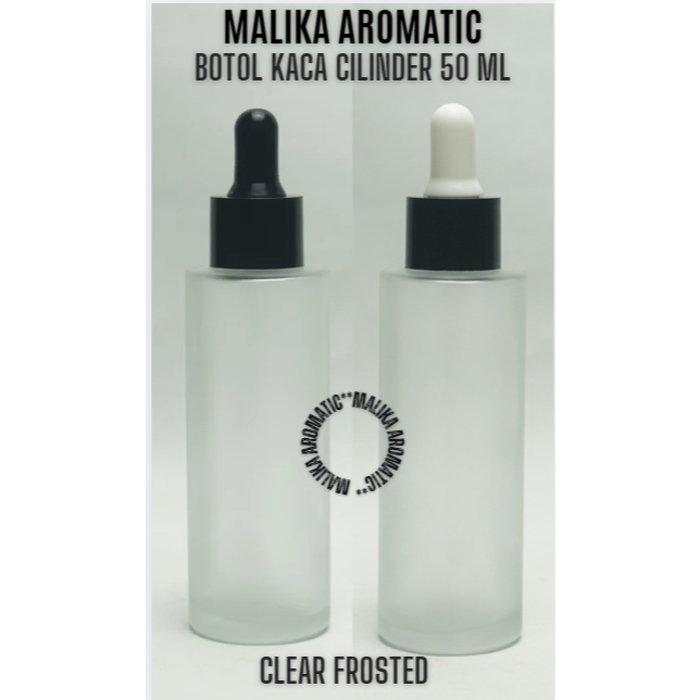 Serum 60 ml RF Clear Frosted Pipet Hitam PP / Botol Pipet Karet / Botol Serum / Botol Kaca Kosmetik 