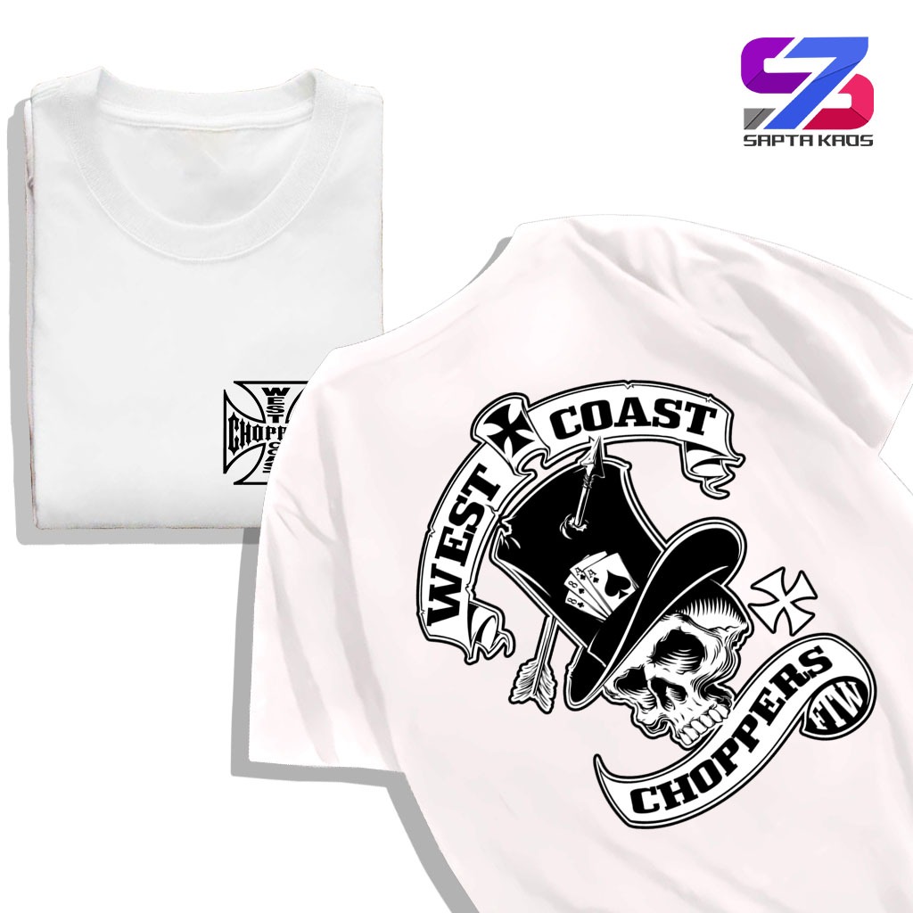 SPT152 KAOS CHOPPER - T SHIRT WEST COAST CHOPPER - KAOS RACING - KAOS PRIA COD SEHARI JADI