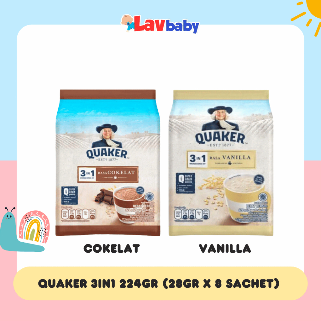 

Quaker 3in1 224 g Minuman Sereal 224g isi 8 sachet