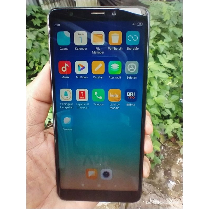 REDMI 5 biasa lcd touchscreen full set frame bezel backdoor original copotan tested