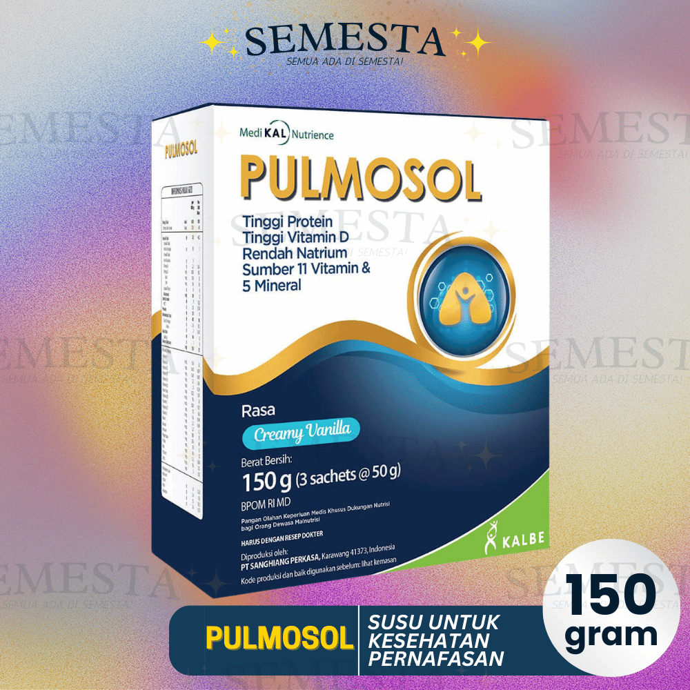 

PULMOSOL 150 gram Creamy Vanila - Nutrisi Khusus untuk Kesehatan Pernafasan