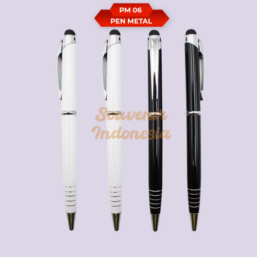 

Pen Metal Touch Screen Pulpen Stainless Custom Grafir Logo Nama PM 06