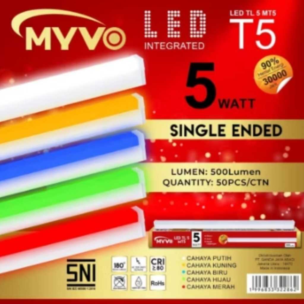 MYVO Lampu LED TL T5 Single Ended Cahaya Putih / Kuning