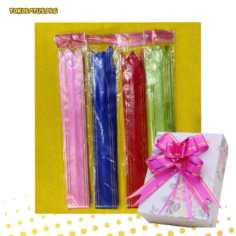 

Pita serut tarik tali kado besar 4,5cm X 68cm (10pcs)