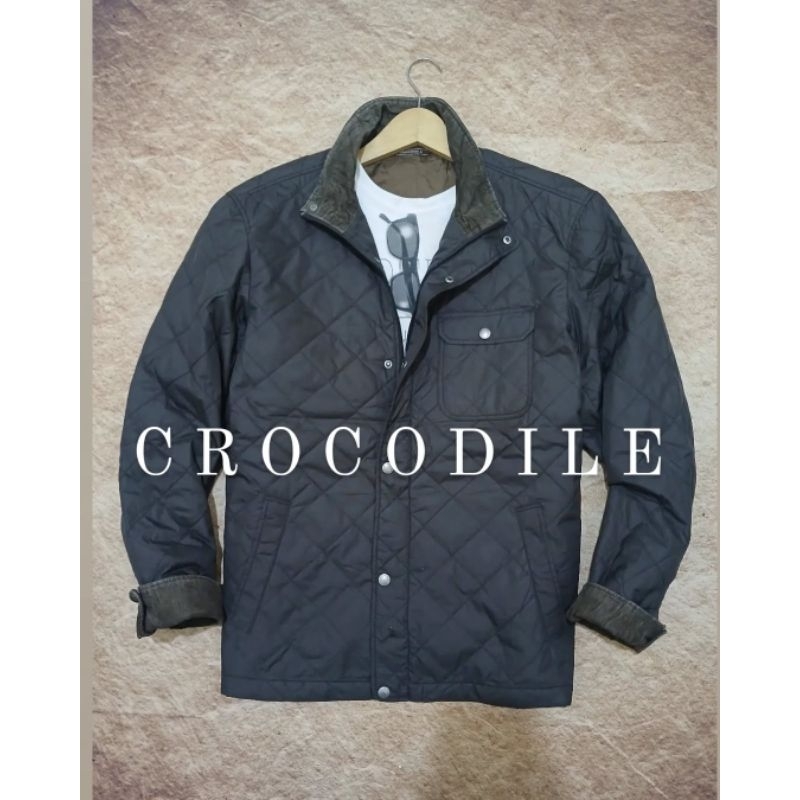 jaket pria crocodile bahan quilted mix corduroy daleman puffer keren bekas second preloved