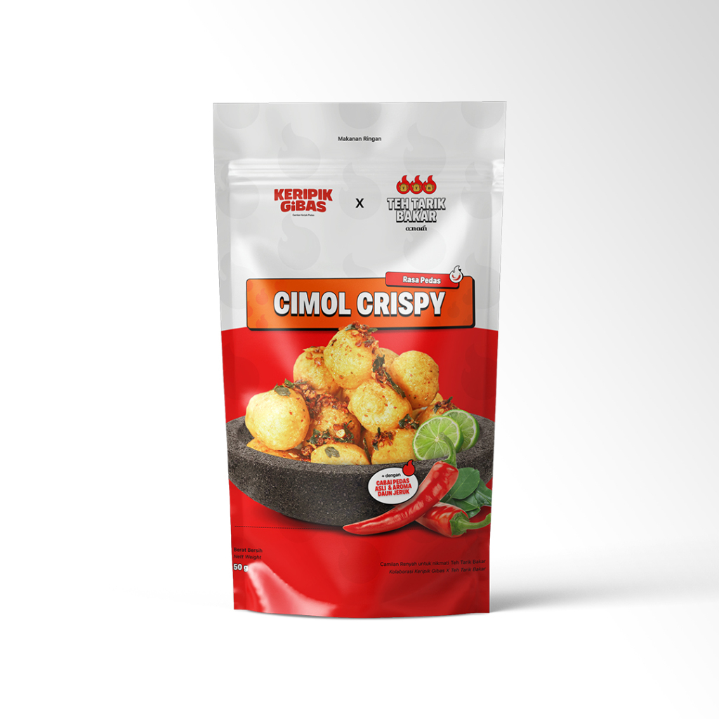 

Keripik Gibas - Cimol Crispy Rasa Pedas Daun Jeruk Kemasan 50 Gram