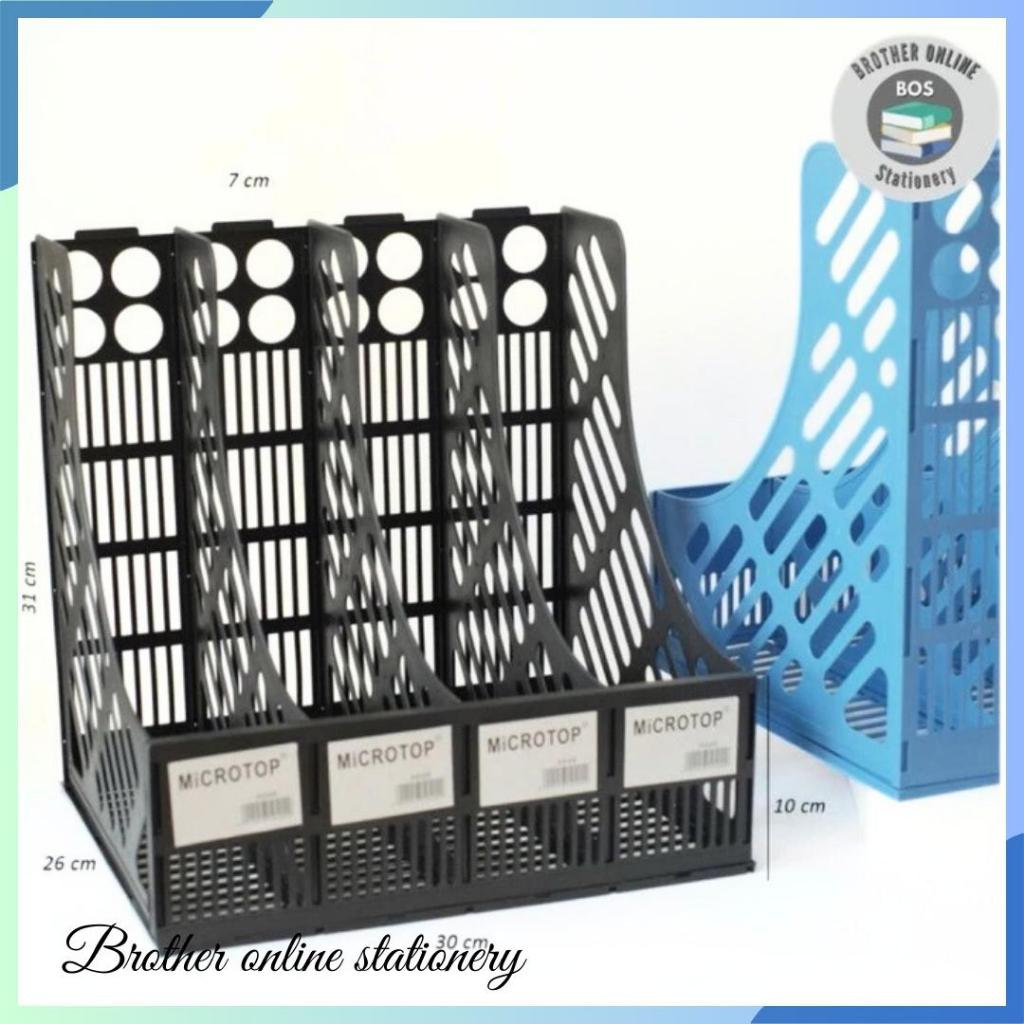 

BOS Box File Plastik 4 Susun/Box Keranjang Dokumen/Book Organizer/Rak