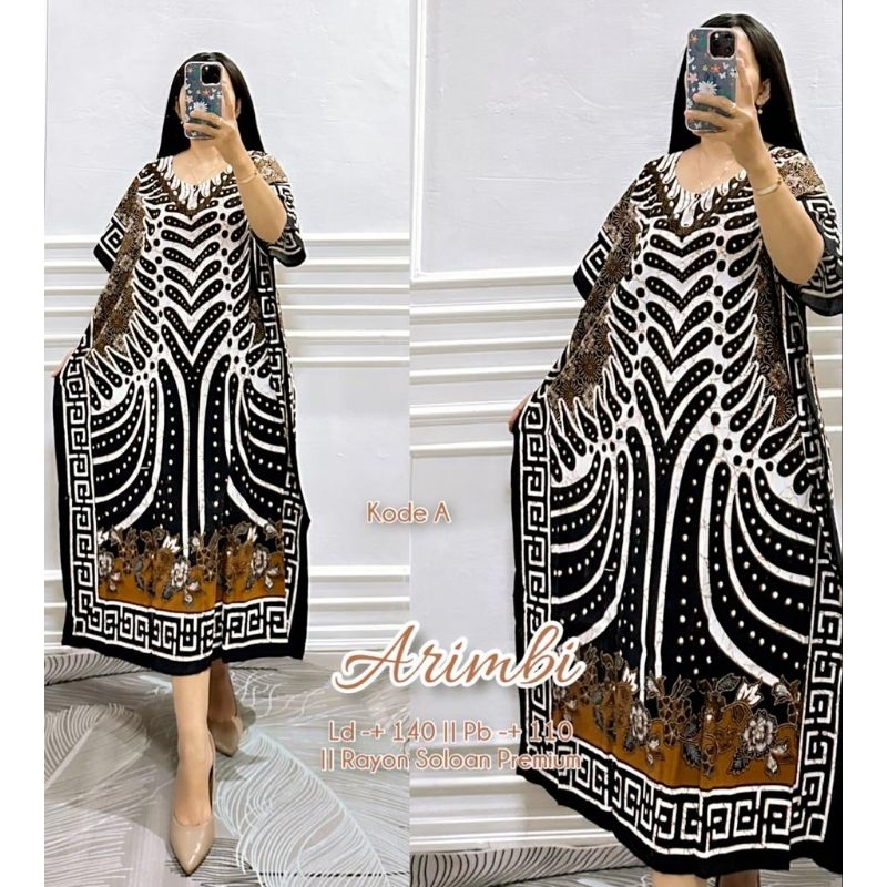 FIT TO MAX LD 150 EXTRA JUMBO GROSIR DASTER BATIK TERBARU LOWO Baju Tidur Piyama Kelelawar Black Koi