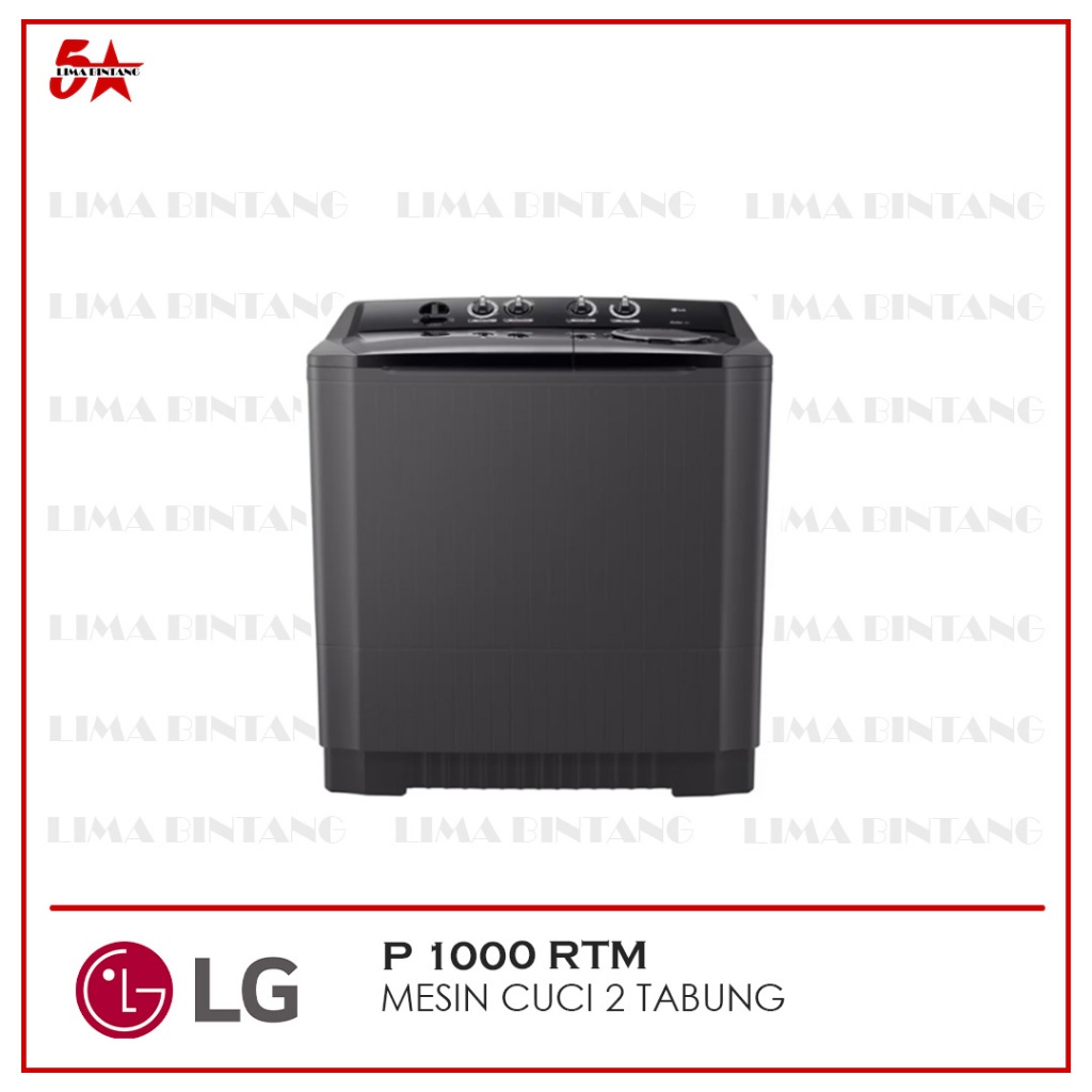 LG MESIN CUCI 2 TABUNG 10 KG P1000RTM / P1000 RTM