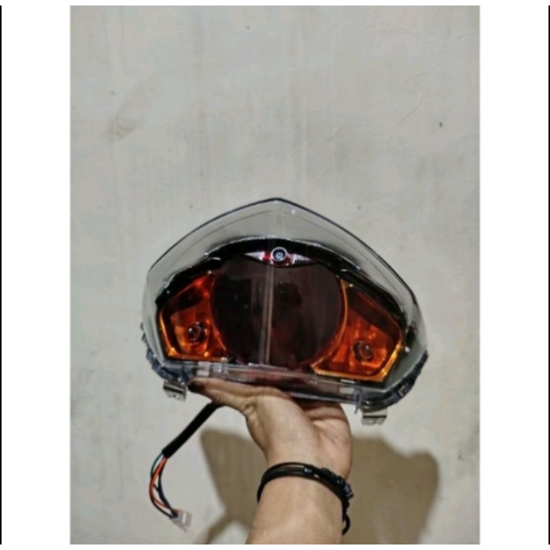 Lampu Stop Mio Soul GT Stoplamp Belakang Mio Soul GT Custom Hitam Oranye Fullset