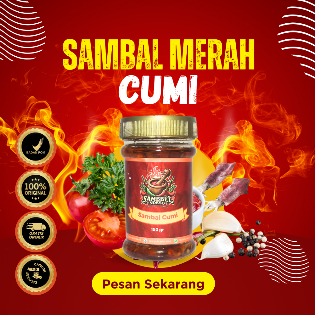 

Sambel Ndeso - Sambal Cumi 150gr Asli bahan dari Ndeso Nikmat