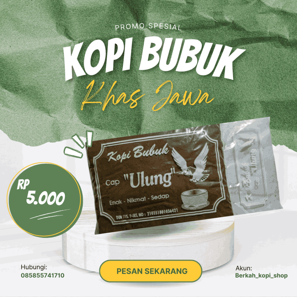 

[Kopi Hitam] Kopi Bubuk Cap Ulung| kemasan 150 gram|