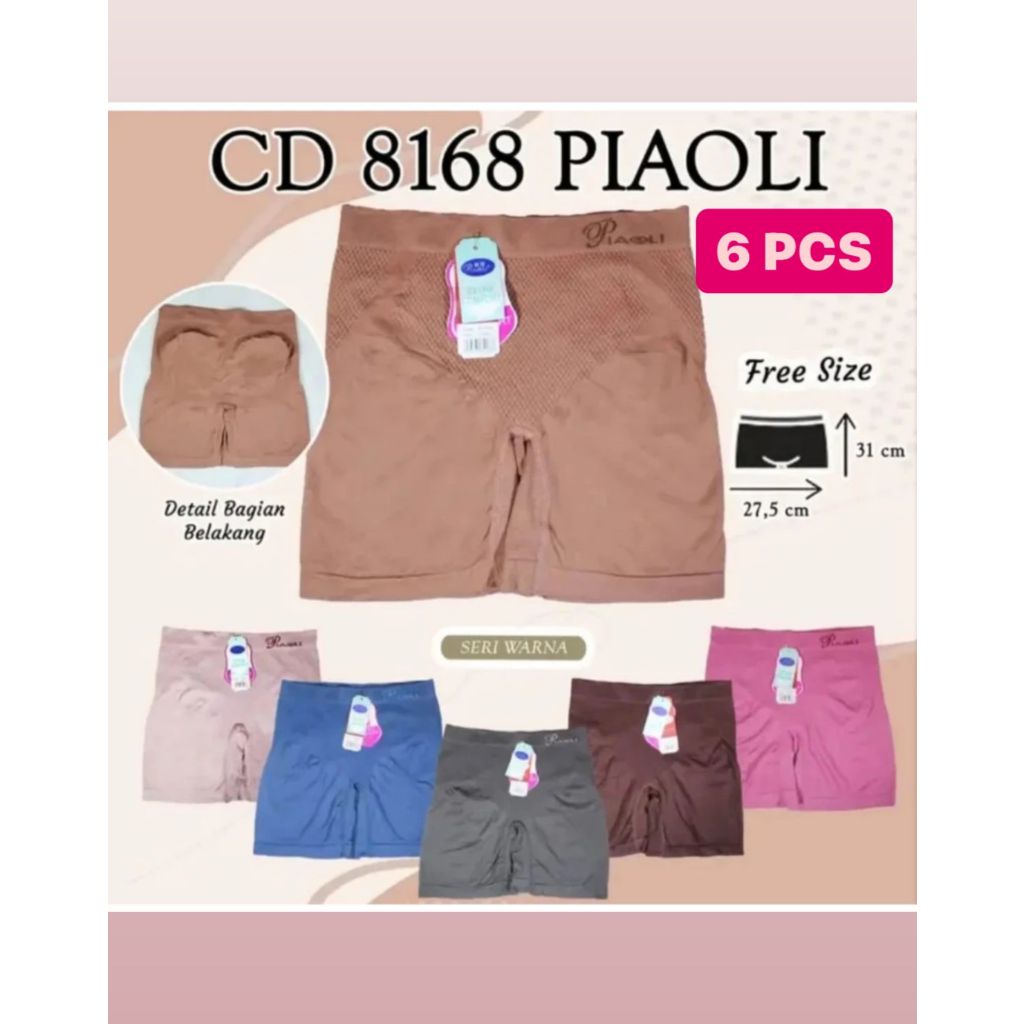 6 PCS |short cd wanita PIAOLI 3pcs celana dalam wanita/dalaman wanita rajut import PIAOLI