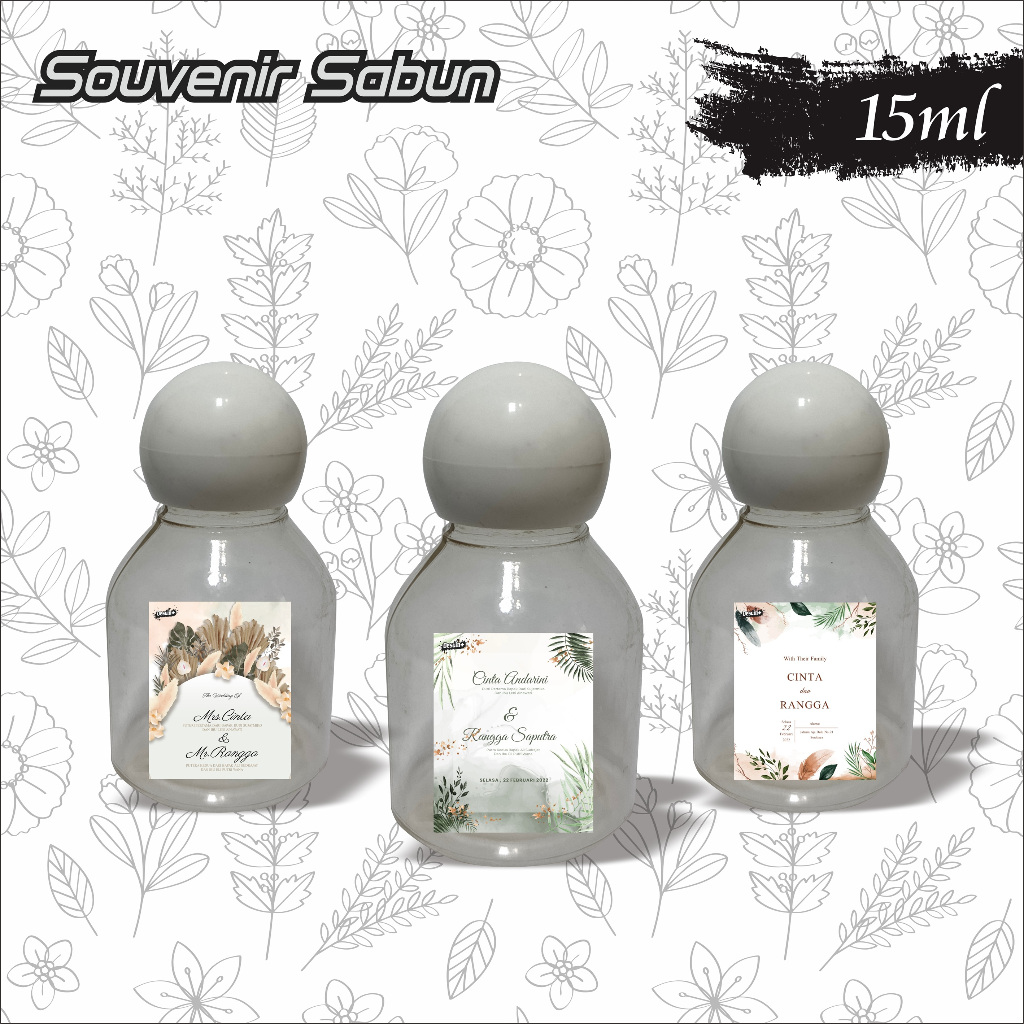 Souvenir Pernikahan/Ultah/Aqiqoh Sabun Cuci Tangan/Hand Soap/Hand Wash 15ml
