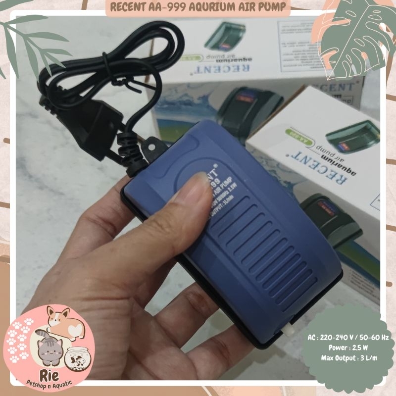 Pureblies_ Recent Aa-999 Mesin Aerator 1 Lubang Recent Aa999 Air Pump 1 Output