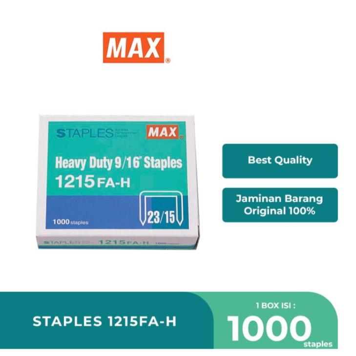 

STAPLES / ANAK STEPLER / ISI HEKTER / ISI ULANG JEPRETAN / REFILL STAPLER HEAVY DUTY JILID / STAPLES MAX 1215