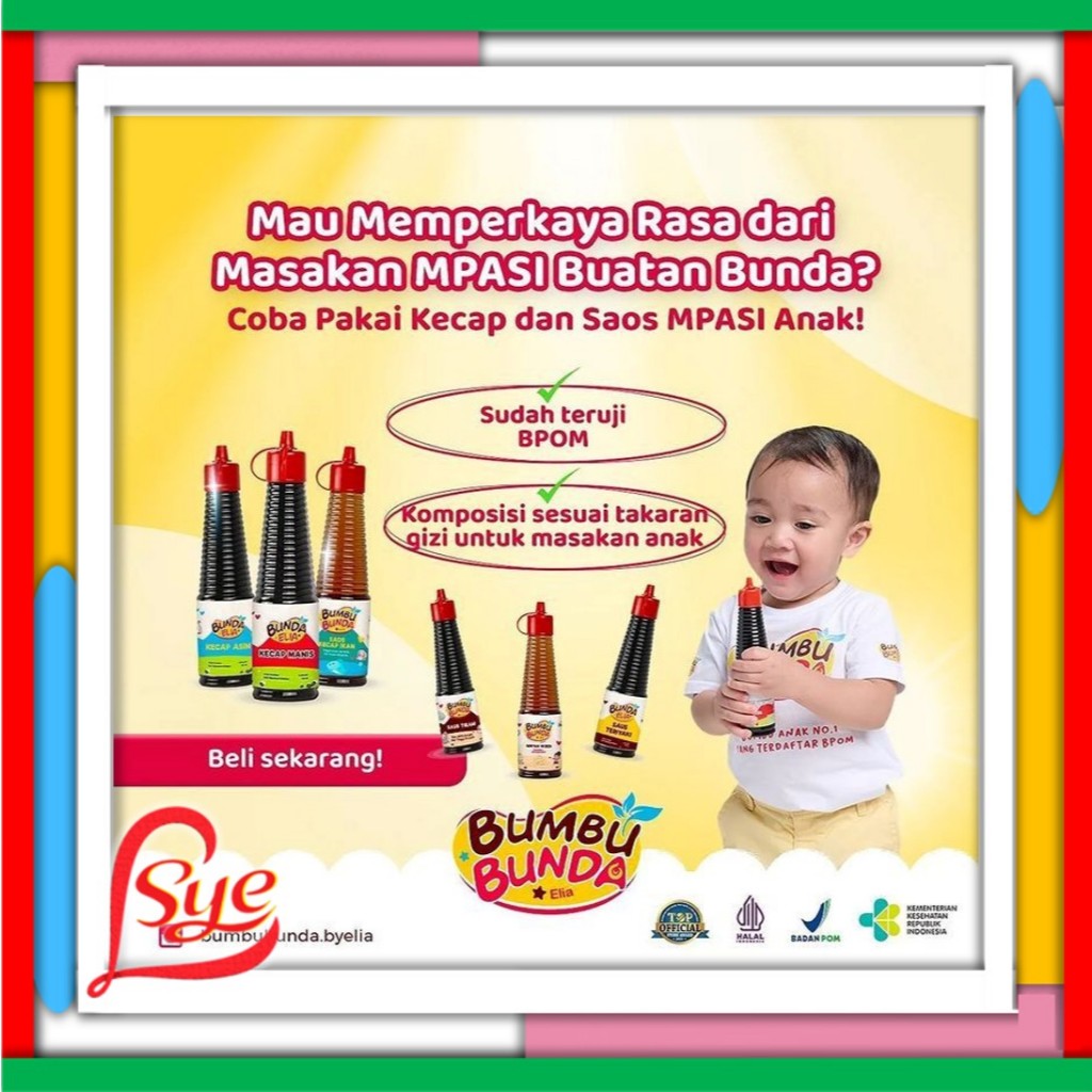 

Bumbu Bunda Elia | Kecap Manis | Kecap Asin | Non MSG & Pengawet | MPASI Anak | Halal -SYE