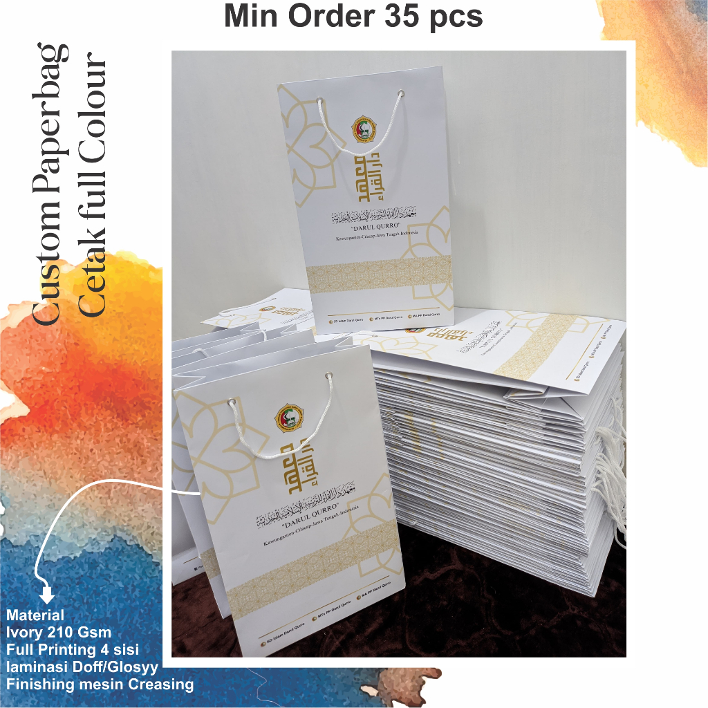 

Paper Bag Custom / Paperbag custom printing / ukuran 22 x 30 x 9 cm