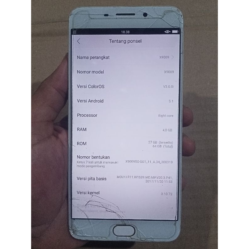 mesin hp Oppo F1 plus X9009 normal unit