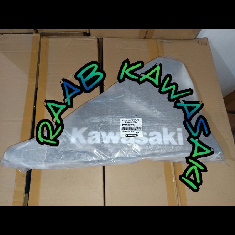cover fering bawah hitam dof stiker kanan ninja 250 rr mono original kawasaki
